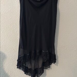 Betsey Johnson Black Layered Skirt